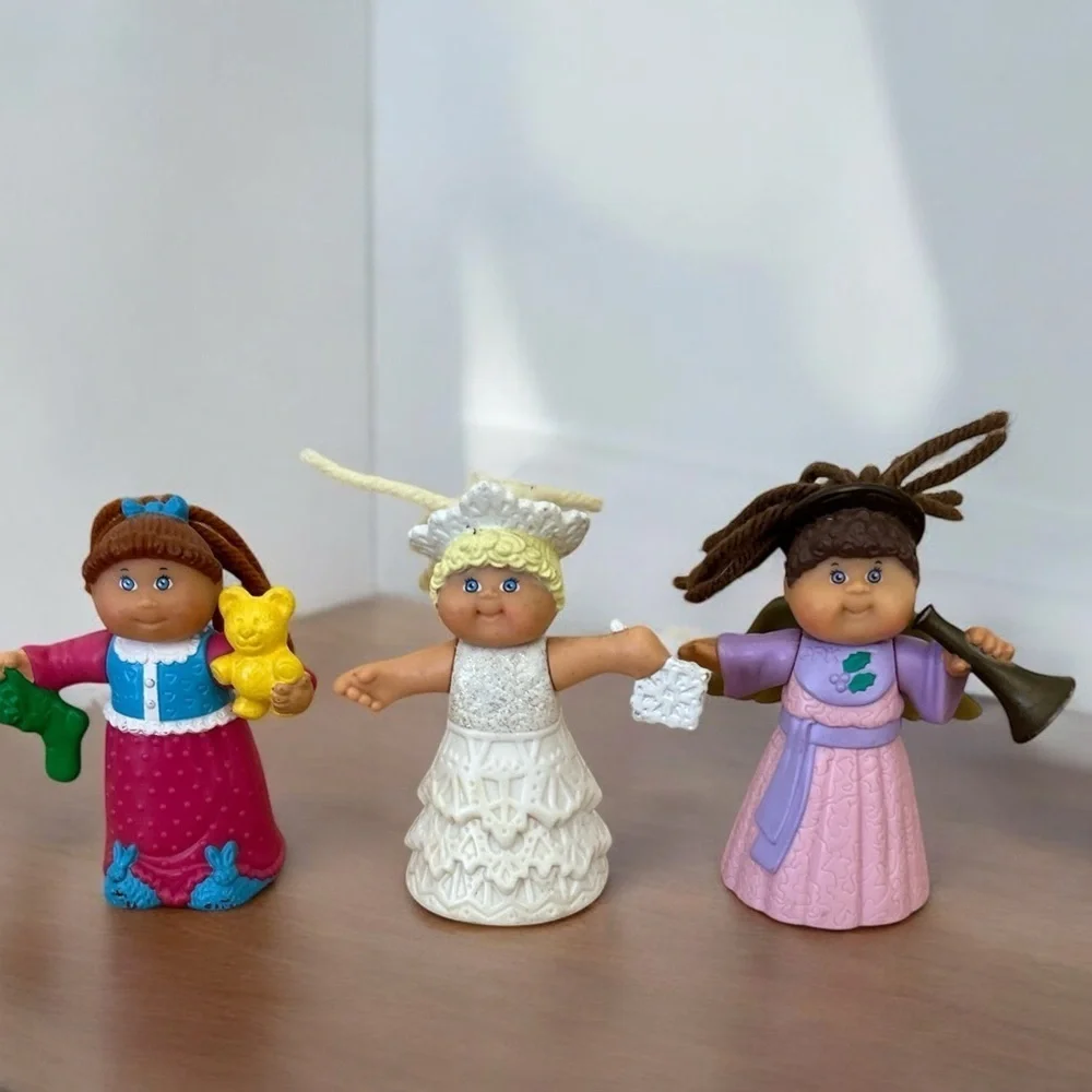 Vintage 90's Lot Of 4 Mini Cabbage Patch Kids Dolls Figurines McDonalds PVC Toys